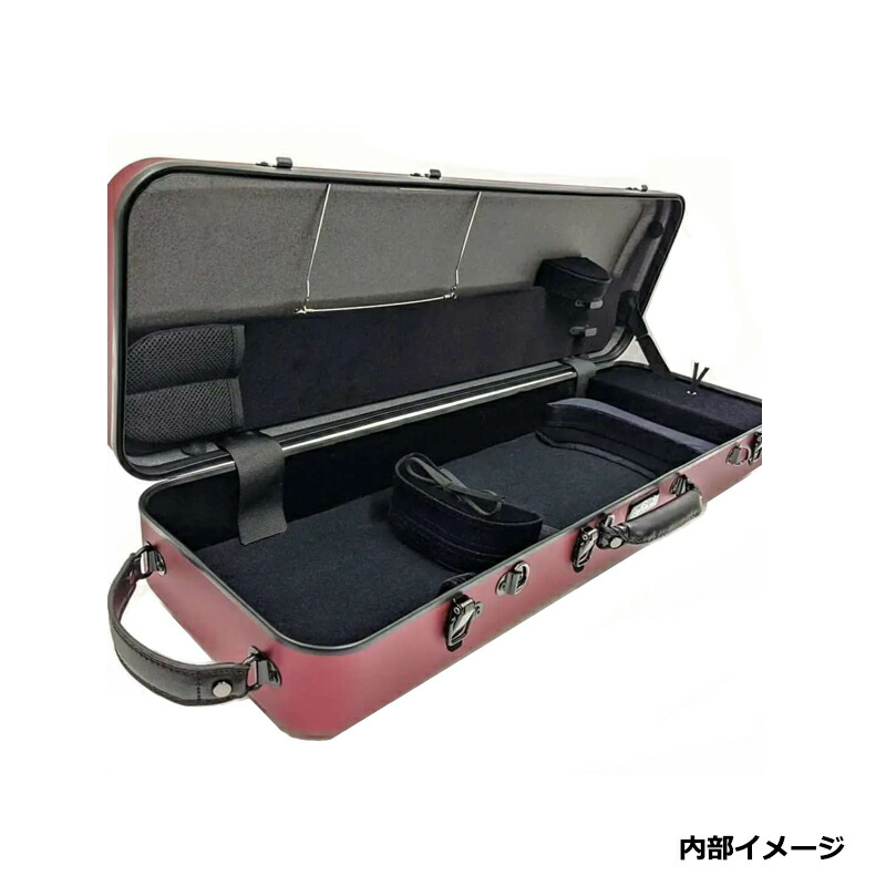 カーボンマック CFV-1 WRD ワインレッド カーボンファイバー製 バイオリン ケース オブロング（長方形） 弦楽器