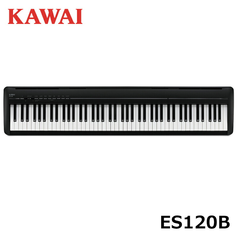 KAWAI ES120B Filo(フィーロ) ブラック カワイ コンパクト 電子ピアノ
