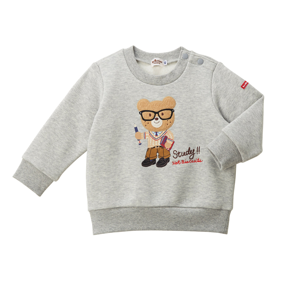 ミキハウス ホットビスケッツ mikihouse <br>裏起毛トレーナー（80cm・90cm・100cm・110cm・120cm） ベビー服 キッズ  子供服 こども 男の子 女の子 トップス 長袖 スウェット 裏毛パイル 通販