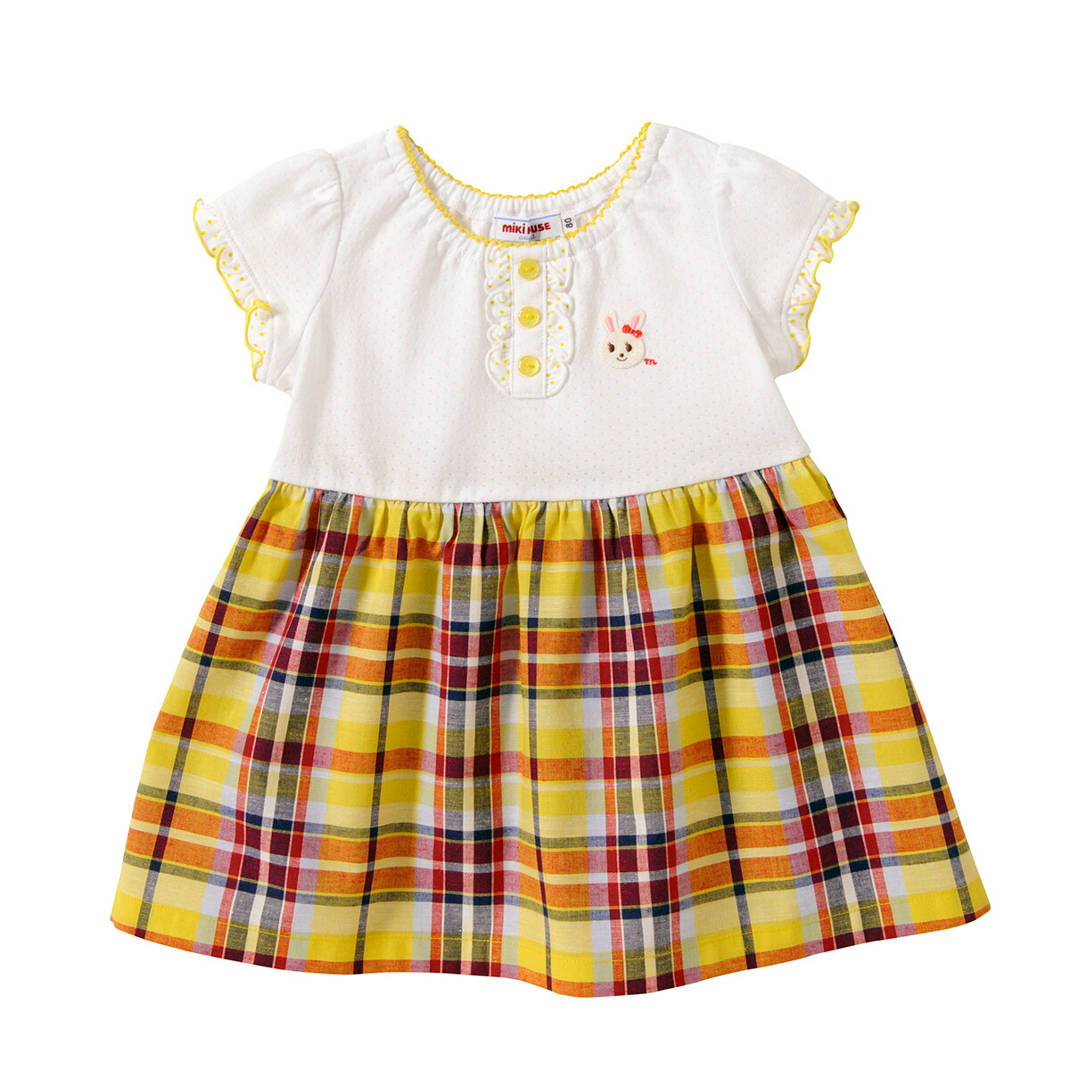 楽天市場 アウトレット ミキハウス Mikihouse チェック ストライプスカート うさこワンピース 100cm 110cm 女の子 ミキハウス 公式楽天ショップ