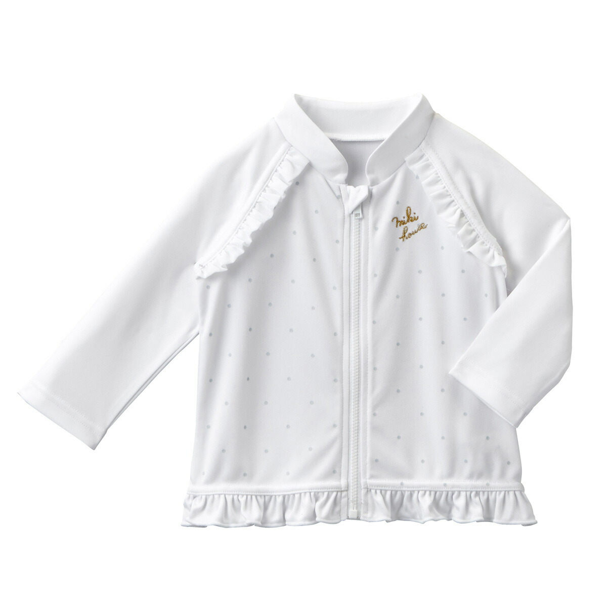 ミキハウス 子供 ミキハウス Mikihouse ガールズ ラッシュジャケット 1cm 130cm キッズ 子供 こども 水着 通販 女の子 Uvカット 長袖 ミキハウス公式楽天ショップ紫外線遮蔽率 Uvカット 90 以上