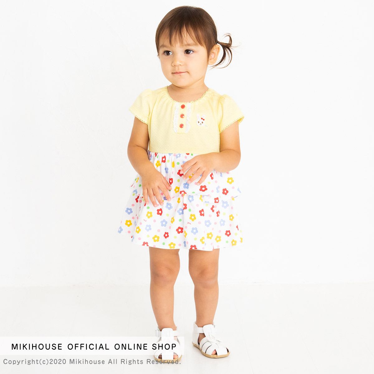 ミキハウス Mikihouse ワンピース 110cm 1cm ベビー服 キッズ 子供服 こども おでかけ 小花 フリル 女の子 半袖 Co2105 1a Ocrmglobal Com