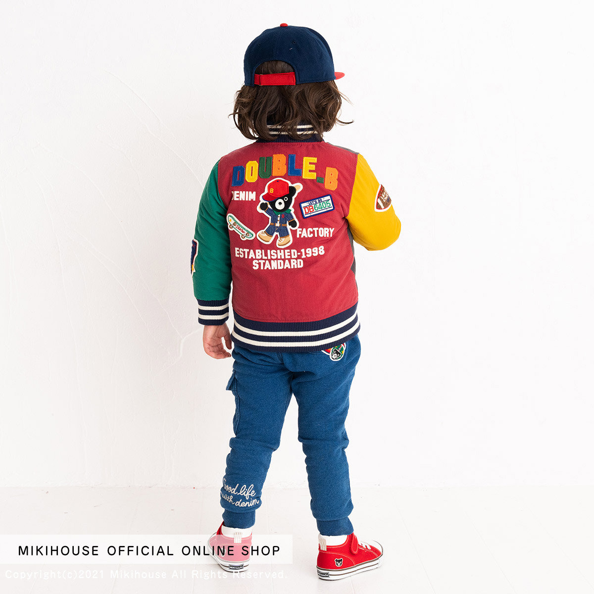 ミキハウス ダブルビー mikihouse キッズ UVカット キャップ〈S-LL