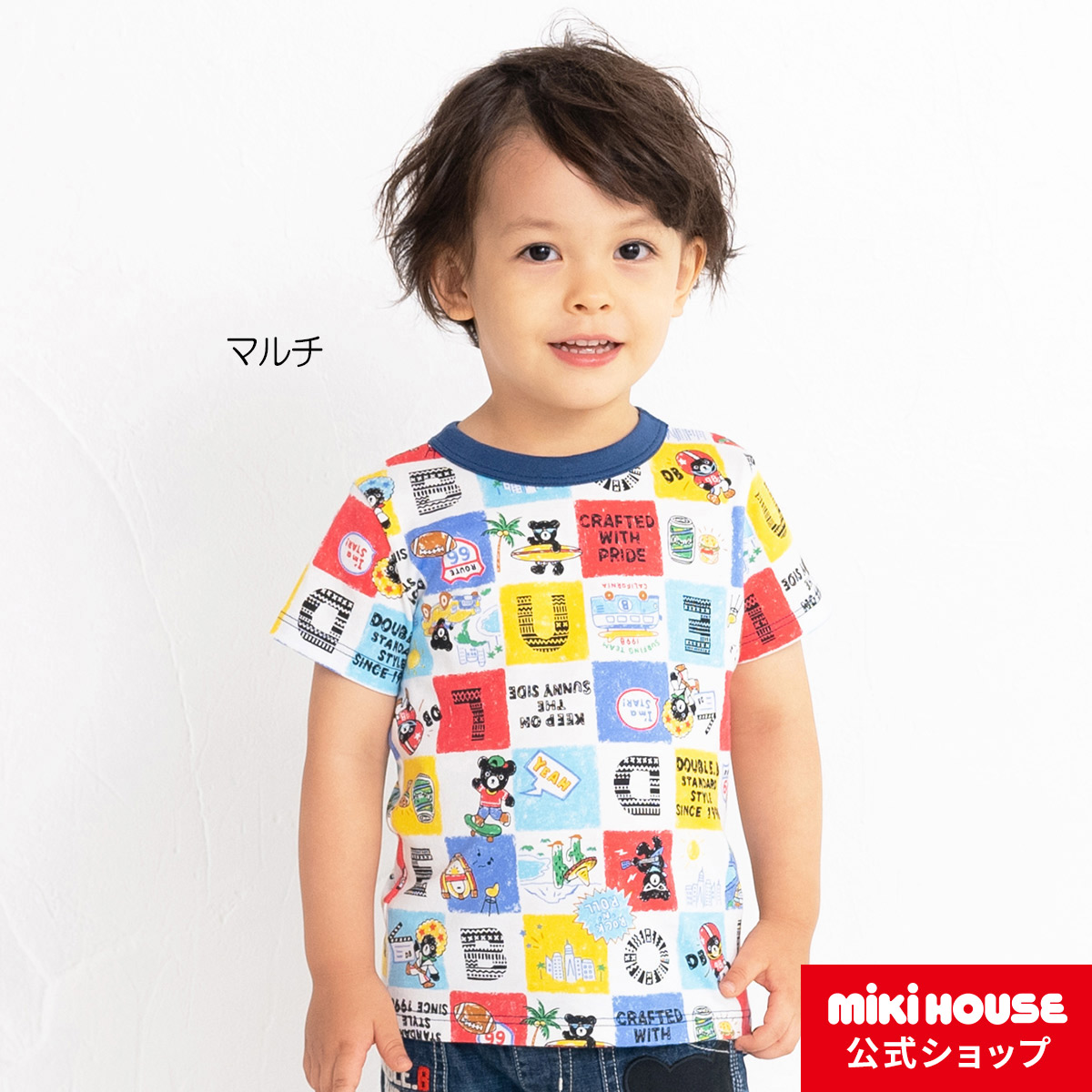 【楽天市場】ミキハウス ダブルビー mikihouse 総柄半袖Ｔシャツ