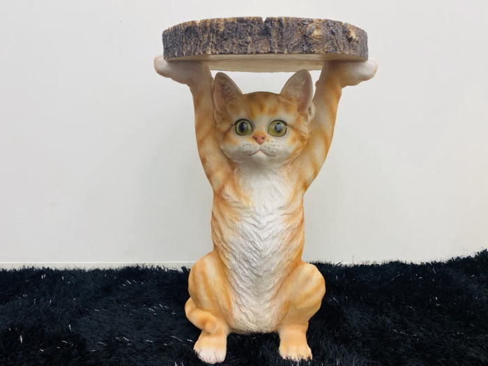 アニマルサイドテーブル プレゼント 新築祝 動物 リアル 猫 ねこ ネコ好きさんにはたまらないデザインミキインテリア Christine Coppin Com