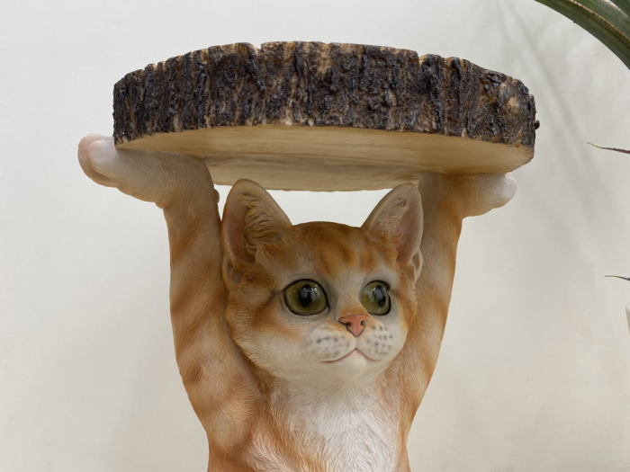 アニマルサイドテーブル プレゼント 新築祝 動物 リアル 猫 ねこ ネコ好きさんにはたまらないデザインミキインテリア Christine Coppin Com