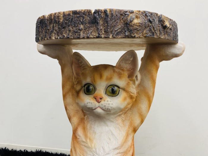 アニマルサイドテーブル プレゼント 新築祝 動物 リアル 猫 ねこ ネコ好きさんにはたまらないデザインミキインテリア Christine Coppin Com