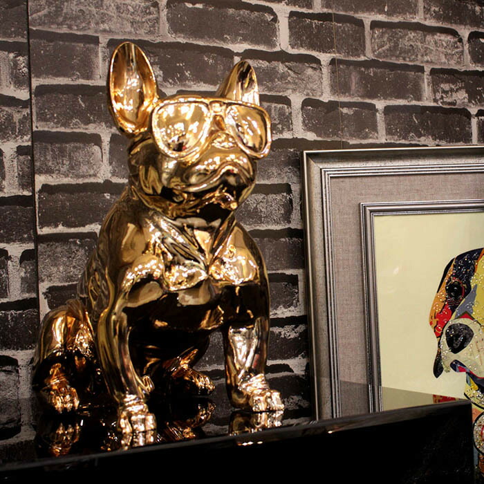 楽天市場】フレンチブルドッグ 置物 オブジェ h6-8370 【送料無料