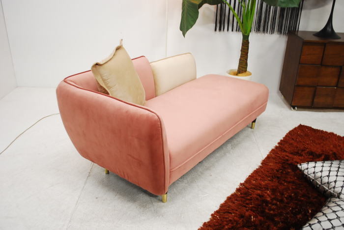 未使用 アウトレット 送料無料 カウチソファ 北欧 片肘 アシンメトリー ピンク オシャレなデザインミキインテリア Painfreepainrelief Com