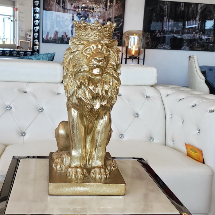 楽天市場】ポイント10倍SALEライオン オブジェ シルバーインテリア