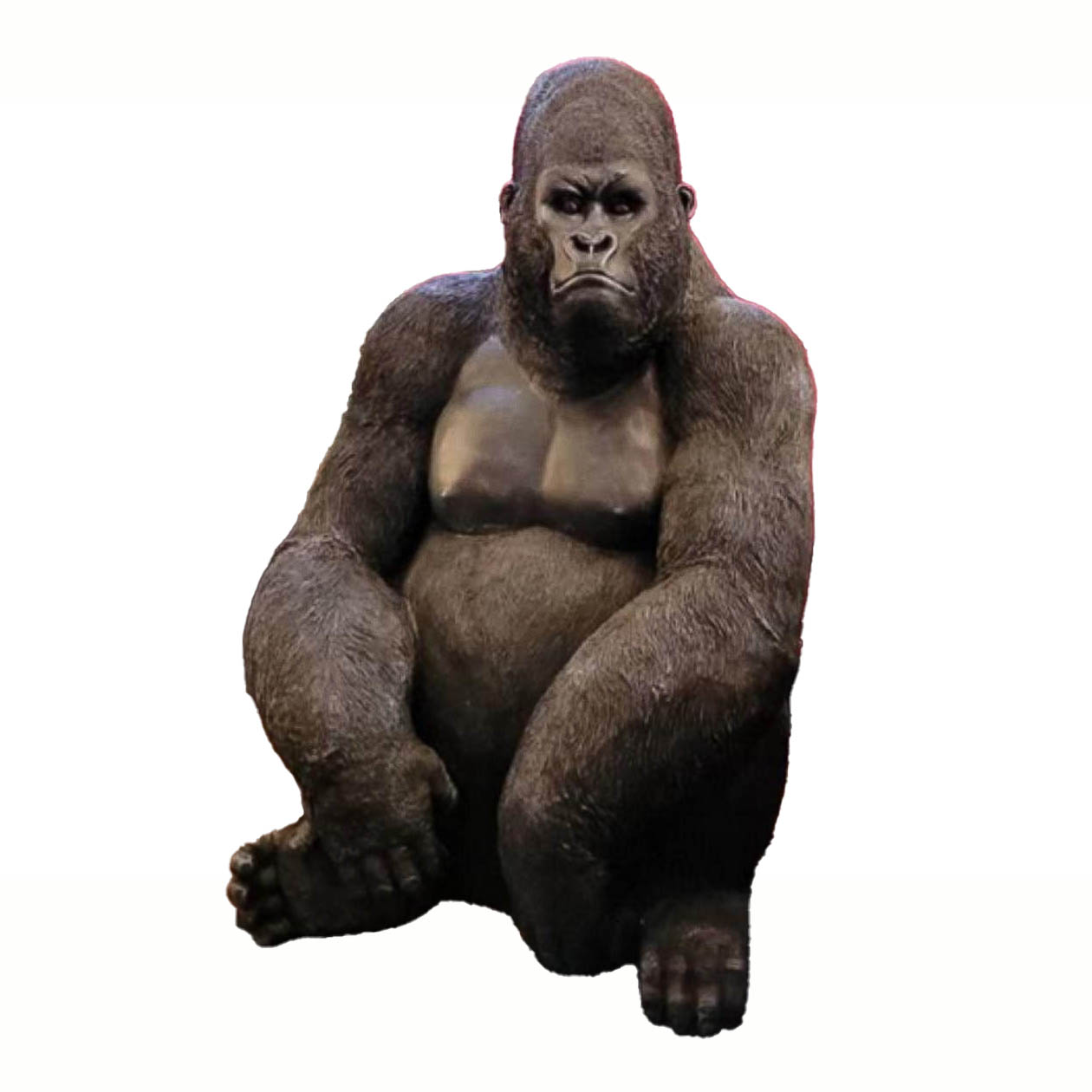楽天市場】ゴリラ ヘッド 壁掛け オブジェ 縦41cm×横35cm□ 像
