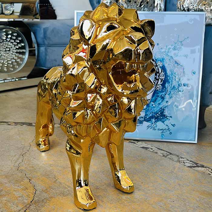 楽天市場】ワニ 置物 クロコダイル 金 オブジェ ゴールド W58cm