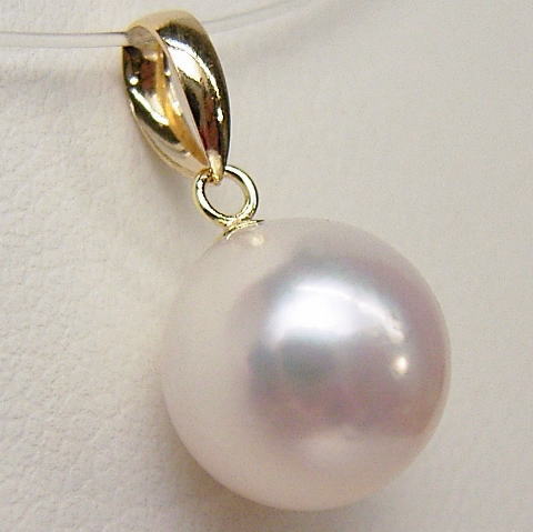 K18/K14WGアコヤ真珠ペンダントトップ【9.5mm-10mm】【越物】【花珠級】【激安】pwp-5949 【送料無料】(あこや本真珠 ペンダント あこや真珠 ペンダント 本真珠 伊勢志摩 越し物 パールペンダント トップ 18金 プレゼント 母の日) 【楽ギフ_包装】 12,600円