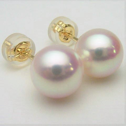 楽天市場】Pt900/K18/K14WGアコヤ真珠ピアス【5.5mm-6mm】ewu-7084【花 