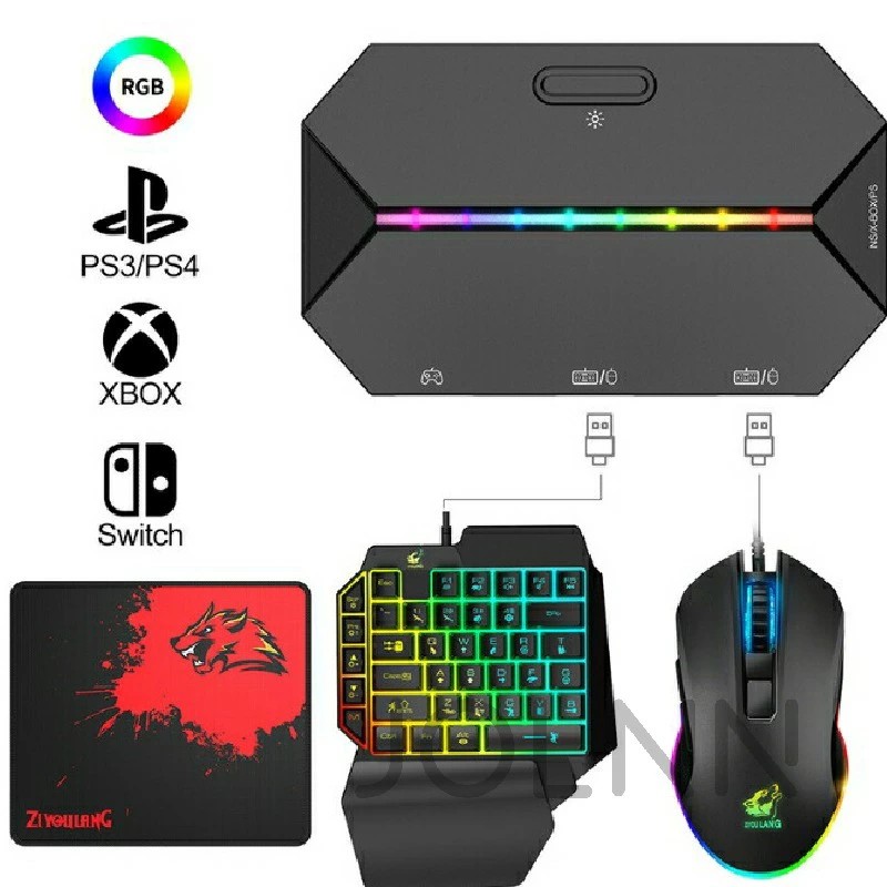 ゲーム用 キーボード コントローラー セット 小型キーボードの左右に合体できるSwitch用伸縮式ゲームパッドが