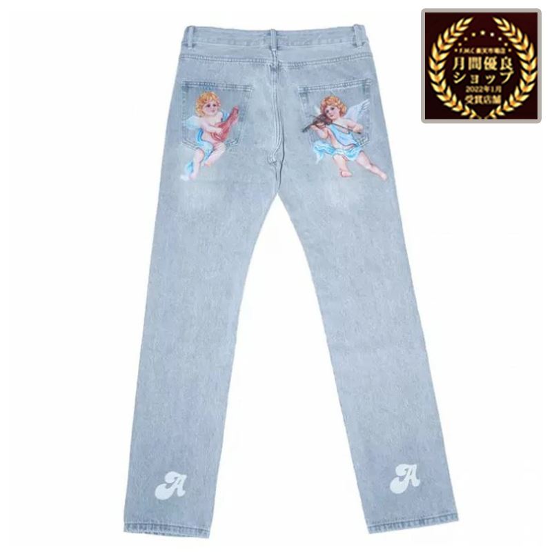 楽天市場】EVAE MOB × BLACK LUX PAINTING DENIM PANTS 刺繍 デニム 