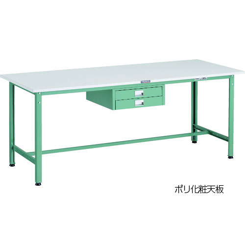 【トラスコ】AE型300kgタイプ 軽量作業台(薄型2段引出し付) 1800X900|棚・ラックの専門店 ミクニヤ