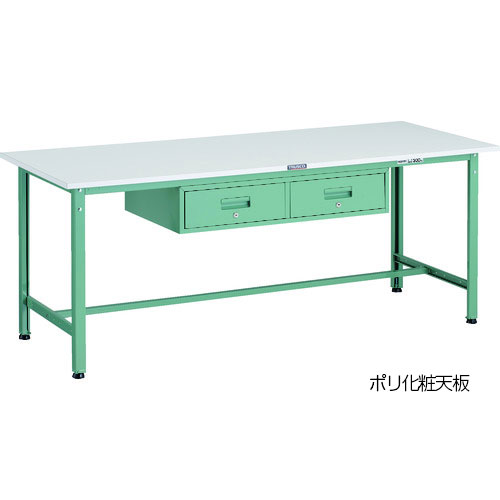 【トラスコ】AE型300kgタイプ 軽量作業台（２列引出し付） １８００Ｘ９００ＸＨ７４０