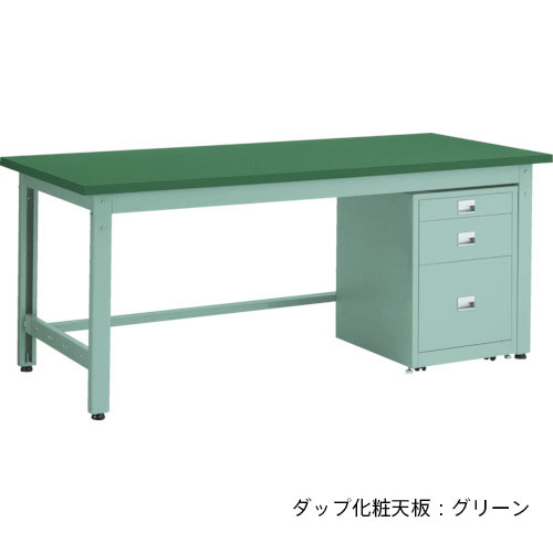 【トラスコ】GW型800kg印字機 中量御役目台（３段収納家具付） １５００Ｘ７５０ＸＨ７４０