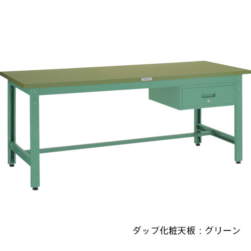 【トラスコ】GW型800kgタイプ　中量作業台（１段引出付）　１８００Ｘ９００ＸＨ７４０