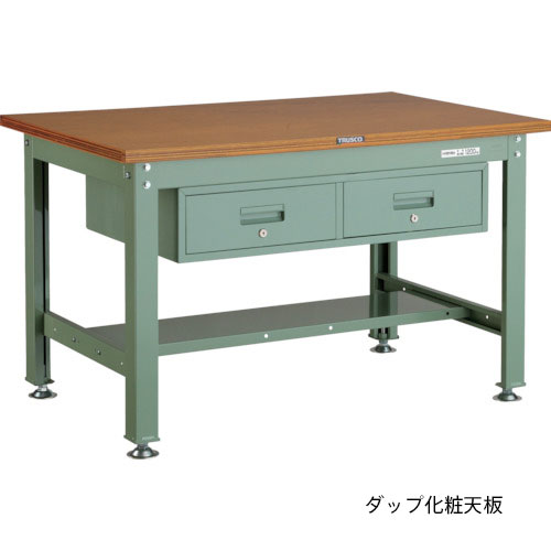 【トラスコ】HW型1200kgタイプ　中量作業台（２列引出付）　１２００Ｘ７５０ＸＨ７４０ 50,244円