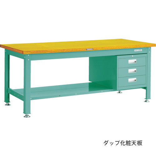 【トラスコ】DW型2000kgタイプ 中量作業台(3段引出付) 1800X750XH740|棚・ラックの専門店 ミクニヤ