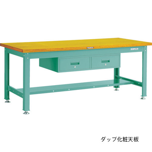 【トラスコ】DW型2000kg印字機 中量御役目台（２列引出付） １８００Ｘ９００ＸＨ７４０