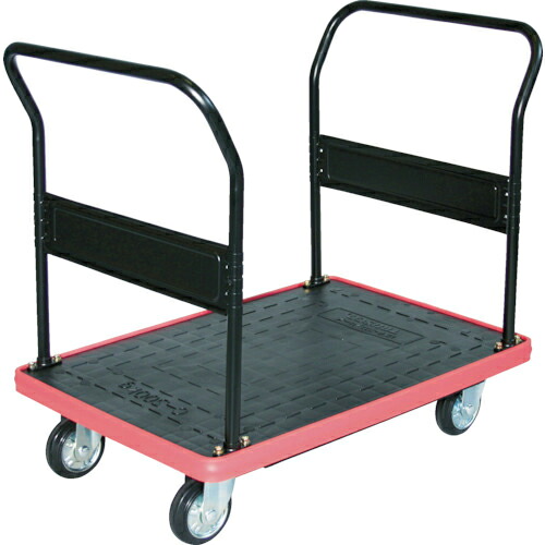 【トラスコ】脂製手押し車 ＭＫＰ印字機 両袖手持ち部分 ７１６×４３６ 黒いこと