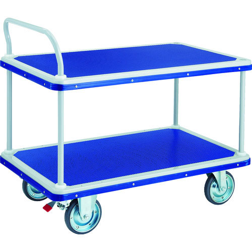 【トラスコ】プレス製台車　ドンキーカート　２段式片袖１２２５×７７５　ストッパー付