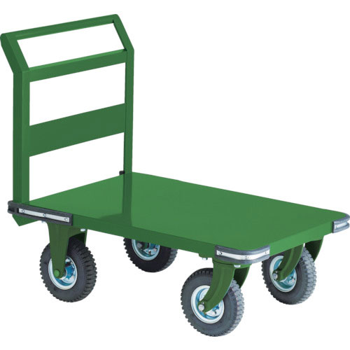 【トラスコ】鋼鉄製運搬車　９００Ｘ６００　Φ２２３空気入タイヤ　鋳物金具