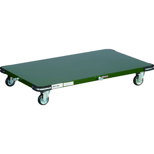 【トラスコ】鋼鉄製平台車　１２００Ｘ７５０　Φ１００プレス車　フック引棒付