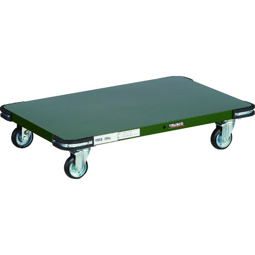 【トラスコ】鋼鉄製平台車　９００Ｘ６００　Φ１００プレス車