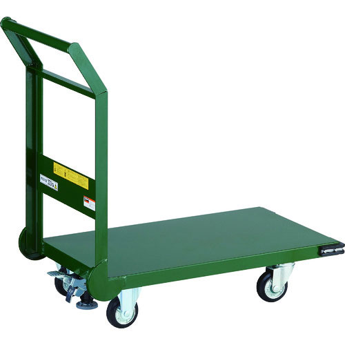 【トラスコ】鋼鉄製運搬車 800X450 Φ100プレス車 Lストッパー付