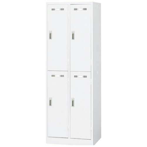 楽天市場】【SLKロッカー】2段2人用ロッカー（シリンダー錠）ホワイト