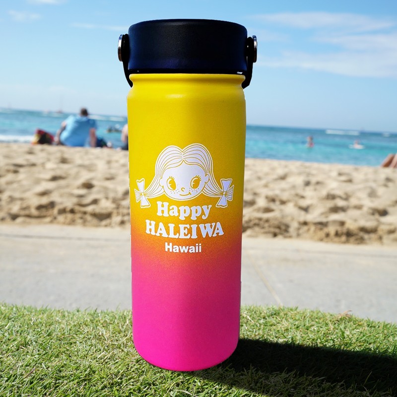 HALEIWA - ハッピーハレイワ　ハイドロフラスコ　ボトル 白　16oz 473ml ハレイワハッピーマーケットのウォーターボトル
