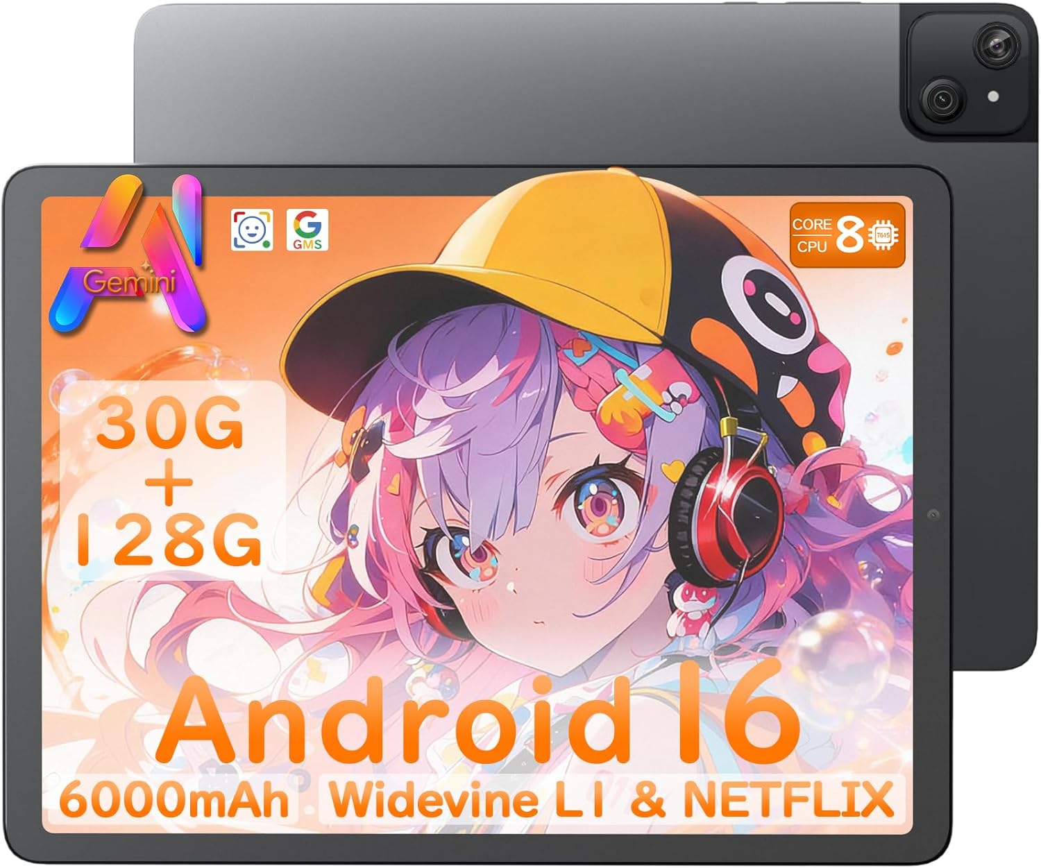 Android16 経口避妊薬 30GB(6GB+24GB) ランダムアクセス記憶装置 128GB ロム 1280*1752 11.6型高こと細か引っ敷き画面 8中核グループ中央処理装置 2.4G/5G 無線LAN 5 BT5.0 6000mAh大収容能力 GMS公認 Widevine L1相応う 無線電話映しだす 画面分け隔てる 小わっぱ防御すること Type-C TF押しひろげる能力のある タブレットPC本体-スマートフォン・タブレット