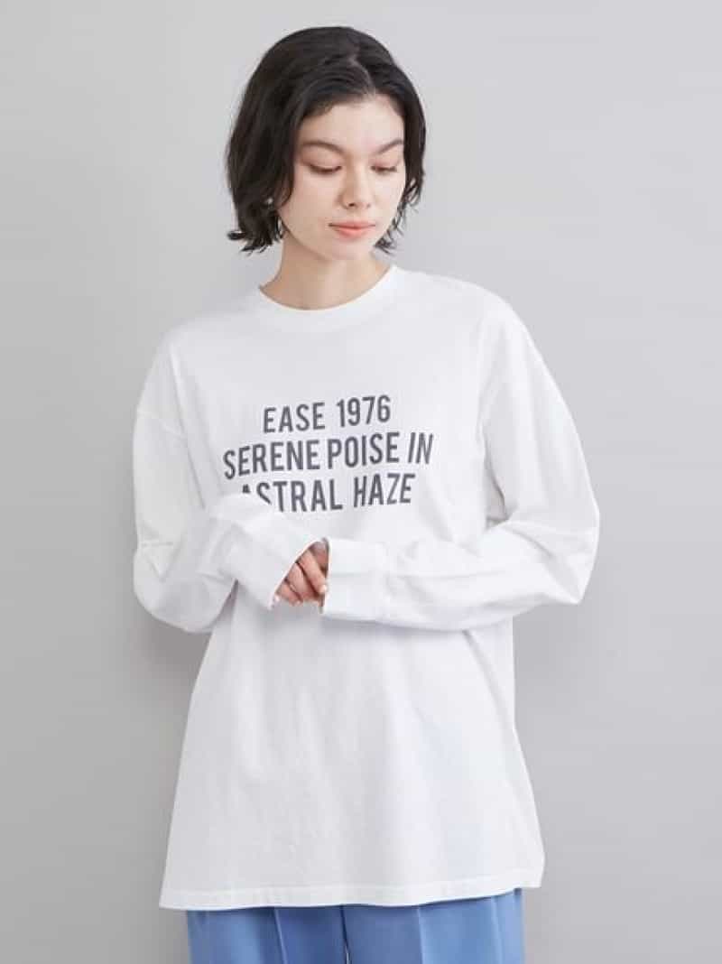 3段ロゴグラフィックロングTシャツシャツ Mila Owen ミラオーウェン トップス ニット ピンク ホワイト【送料無料】[ Fashion]