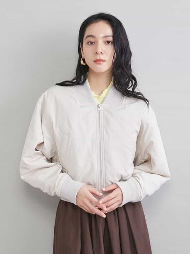 遊撃手MA-1 Mila Owen ミラオーウェン ジャケット・アウター 余分の物のジャケット・アウター 黒いこと サクラ色【貨物輸送無料】[ Fashion]