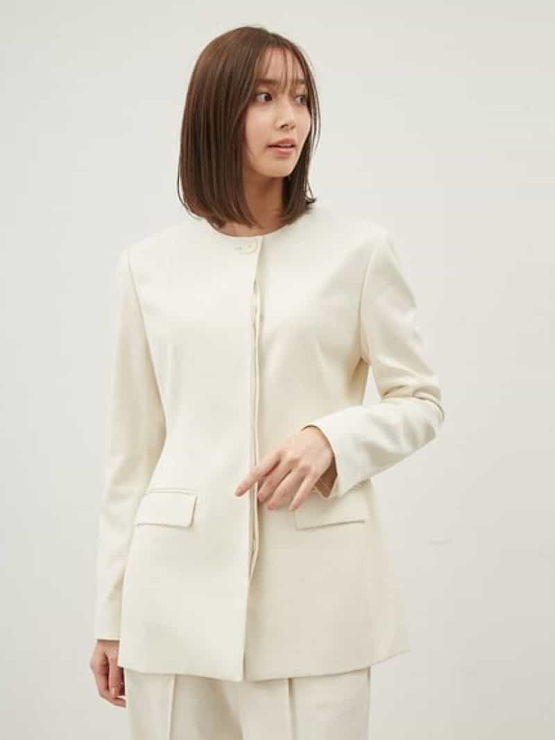 極美品　イタリア生地　G-STAGE　メランジ　ニット　テーラードジャケット GB0125/JKT07 : Montmartre Tailored Jacket / モンマルトル