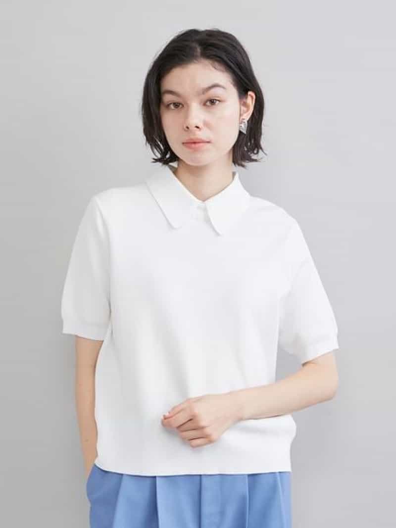 【WEB限定カラー】2WAY衿取り外しポロニットプルオーバー Mila Owen ミラオーウェン トップス ニット レッド ブラック ホワイト ネイビー【送料無料】[ Fashion]