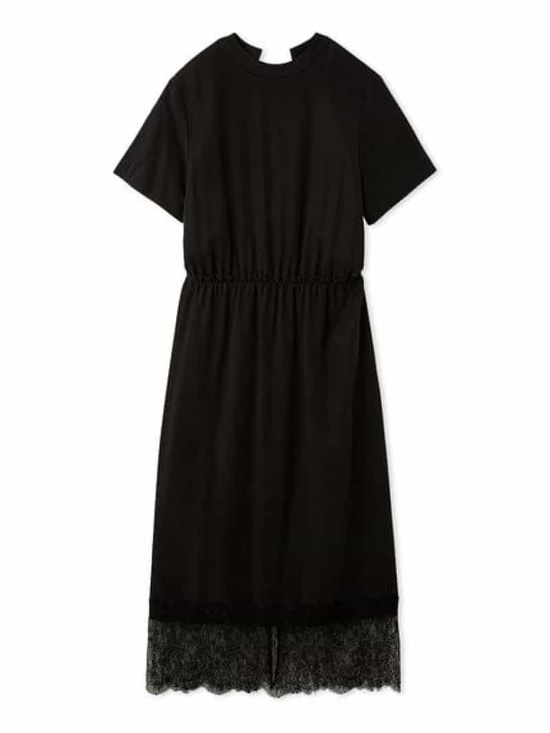 【SALE／20%OFF】ヘムレースワンピース Mila Owen ミラオーウェン ワンピース・ドレス ワンピース ネイビー ブラック【RBA_E】【送料無料】[ Fashion]
