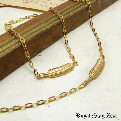 ペアブレスレット シルバーブレスレット ゴールドコート フェザー RoyalStagZEST 羽根 ダイヤモンド レディース メンズ 2個セット SBR26-004p