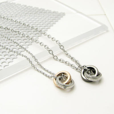 close to me St(クロス トゥ ミー） ペアネックレス ステンレスシリーズ 永遠の愛 Wリング メッセージ ステンレスネックレス SN11-039 040【サージカルステンレス】
