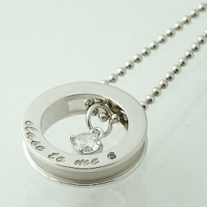 ネックレス close to me ブルーダイヤ×キュービック　サークルシルバーネックレス SN13-028【プレゼント】【ペアネックレス】【ネックレス】