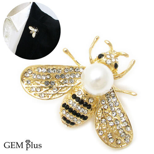 楽天市場】ブローチ レディース メンズ 蜂 ハチ パール 真珠 ライン