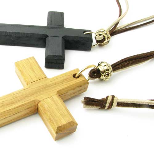 【楽天市場】ネックレス 大きなウッドクロスレザーネックレス 木製十字架 ペンダントKN26201：アクセサリーと雑貨 MILESマイルズ