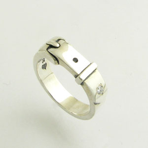 リング メンズ シルバー 誕生石付き バースディストーン ベルトデザイン DAｇDART ダグダート シルバーリング DR-336【指輪】