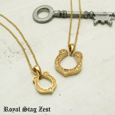 ペアネックレス 馬蹄 シルバー K23RGP ゴールド RoyalStagZEST ホースシュー ラージサイズ 天然 ダイヤモンド SN26-009010【ペンダント】|アクセサリーと雑貨 MILESマイルズ
