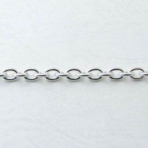 【シルバーチェーン】あずきチェーン：太さ3.4mm長さ60cm CL100-60