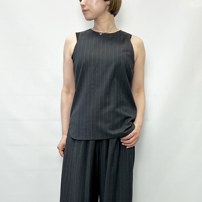 LOEFF ロエフ トロピカル羊毛 アメリカン衣袂 トップ ピン縞模様 88162000002 2026春夏新作
